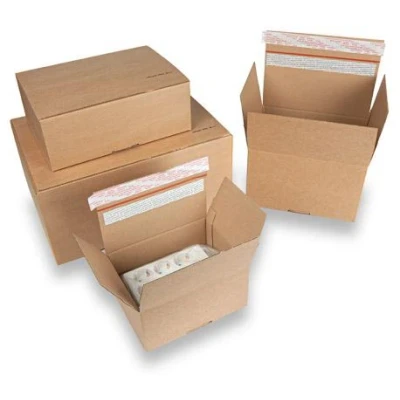 Afbeelding van Verzenddoos, boekwikkel met plakstrip, bruin, ft 230 x 160 80 mm