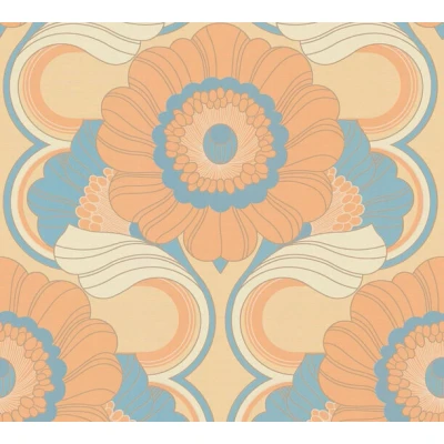 Afbeelding van AS Creation Retro Chic 39530 2 / 395302 Blauw Oranje