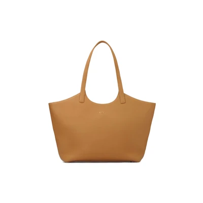 Afbeelding van Light brown tote bag with shoulder handles