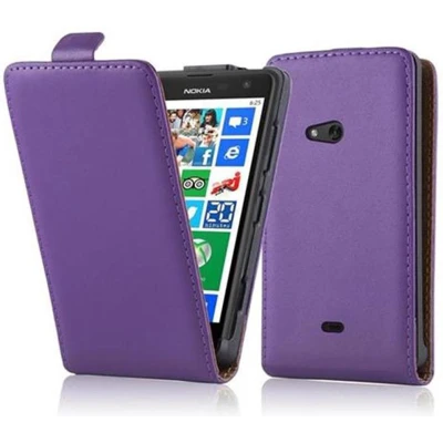Afbeelding van Cadorabo Hoesje geschikt voor Nokia Lumia 625 in LILA VIOLET Beschermhoes Case Cover flip design, gemaakt van glad kunstleder