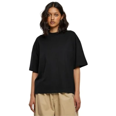 Afbeelding van Urban Classics Organic Heavy SLIT Tshirt basic, Dames, Maat: 4XL, Black
