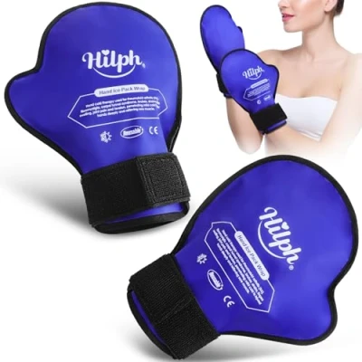 Afbeelding van Hilph® Wrist Hand Hot en Cold Therapy Ice Pack Wrap voor handblessures, Gel Packs Handschoenen artritis, Chemo, eczeem &amp; Carpal Tunnel Syndroom, Neuropathie, Gezwollen ontstoken