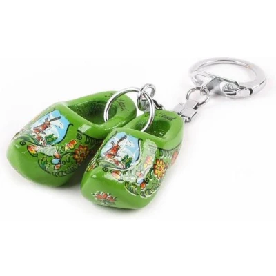 Afbeelding van Sleutelhanger Klomp Dubbel Holland Groen 4 Cm Souvenir