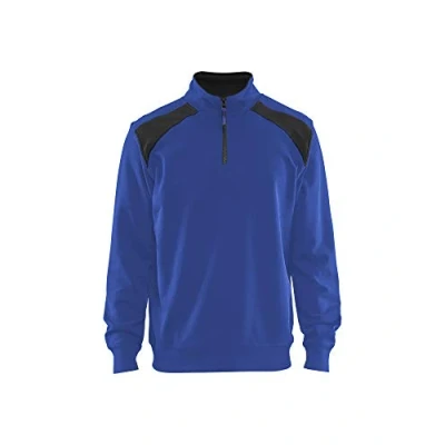 Afbeelding van Blaklader 3353 Werksweater Korte Rits Korenblauw/Zwart