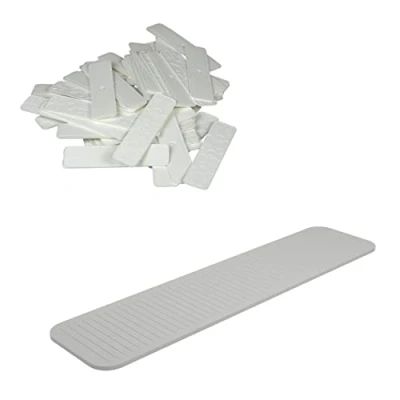 Afbeelding van 100 stuks afstandhouders kunststof, beglazingsblokken, mm x 24 1 6 mm, onderlegplaten, afstandsplaten, kunststof plaat, compensatieplaten, onderlegwiggen, meubels, raamwiggen (dikte: mm)