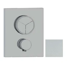 Afbeelding van SB Push Square Inbouw thermostaatkraan met drukknop 3 weg omsteller en volumeregelaar mat wit 1208955135