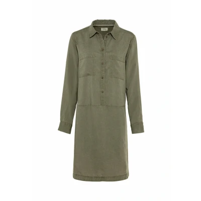 Afbeelding van camel active MIT Langen ÄRMELN Blousejurk, Dames, Maat: Small, Pine olive