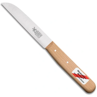 Afbeelding van Robert Herder Molenmes Schilmesje Recht Lemmet 104 mm RVS Heft Beukenhout