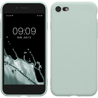 Afbeelding van kwmobile telefoonhoesje geschikt voor Apple iPhone SE (2022) / (2020) 8 7 Hoesje smartphone Precisie camera uitsnede In cool mint