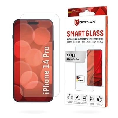 Afbeelding van Displex Smart Glass (9H) voor Apple iPhone 14 Pro, Montagesticker, unzerbrechlich, ultra donn, unsichtbar