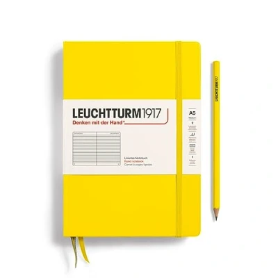 Afbeelding van Leuchtturm Notitieboek A5 Hardcover Lemon Gelinieerd