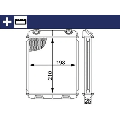 Afbeelding van Kachelradiateur, interieurverwarming MAHLE AH 21 000S