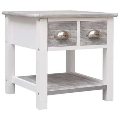 Afbeelding van Bijzettafel 40x40x40 cm paulowniahout grijs