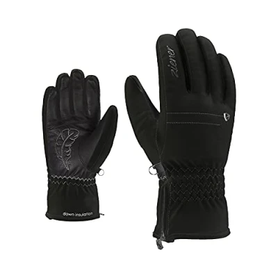 Afbeelding van Ziener Dames Kylee Skihandschoenen/Wintersport Waterdicht, zeer warm, Soft Shell, Zwart, 6