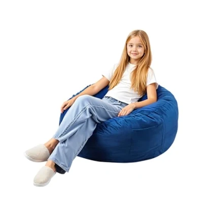 Afbeelding van VEVOR Bean Bag Zitkussen Gamer Kussen Fauteuil Blauw 89x89x56cm Verwijderbaar