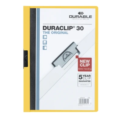 Afbeelding van Klemmap Durable Duraclip A4 3mm 30 vellen geel