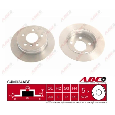 Afbeelding van ABE Remschijven C4M034ABE