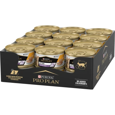 Afbeelding van 24x Pro Plan Cat Blik Mousse Kitten Kip 85 gr