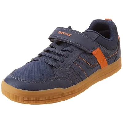 Afbeelding van Geox J Arzach Boy sneakers, marineblauw/oranje, 38 EU, Navy Oranje, EU