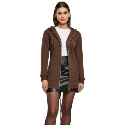 Afbeelding van Urban Classics Sweater met rits, Dames, Maat: XL, Brown