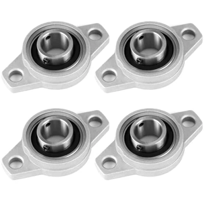 Afbeelding van QWORK® Pakket van 4 kussenbloklagers, flenslagers, huislagers 20 mm binnendiameter aslagers zinklegering voor as