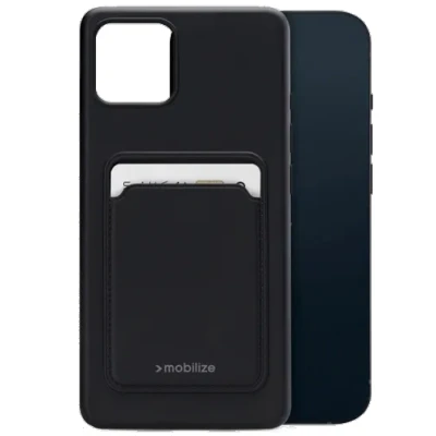 Afbeelding van Mobilize Cardcase TPU Back Cover Zwart Apple iPhone 13 Mini