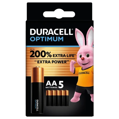 Afbeelding van Duracell Optimum Alkaline AA batterijen 5 stuks