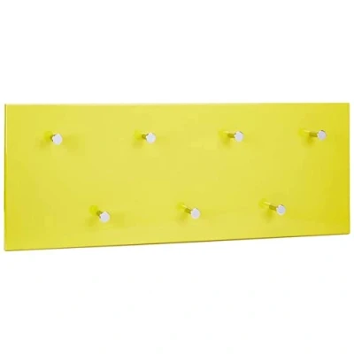 Afbeelding van HAKU Möbel Wandkapstok, MDF, geel chroom, B 80 x D 6 H 30 cm