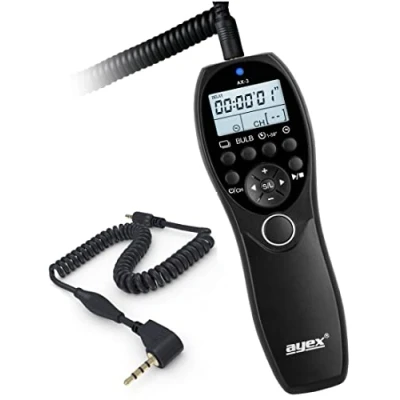Afbeelding van ayex AX 3 timer afstandsbediening RS 1 voor Panasonic DMC G1, G2, G10, GF1, FZ200, FZ100, DMW RSL1 enz