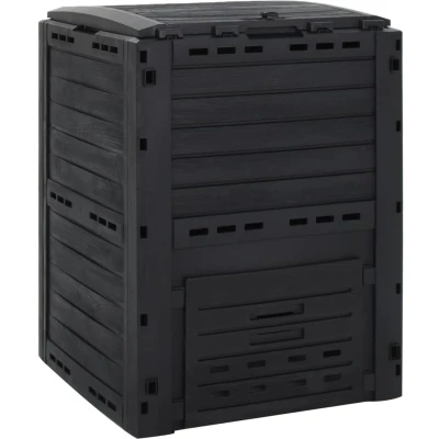 Afbeelding van vidaXL Compostbak 280 L polypropeen zwart