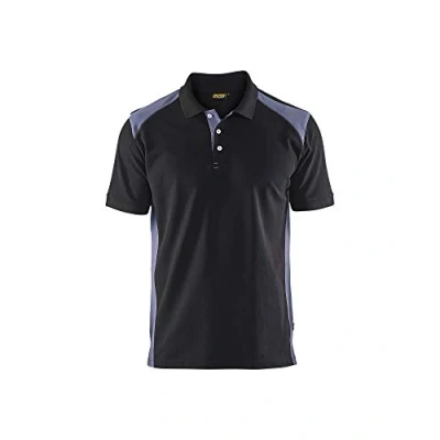Afbeelding van Blaklader polo pique 3324 1050 zwart/grijs mt XXL