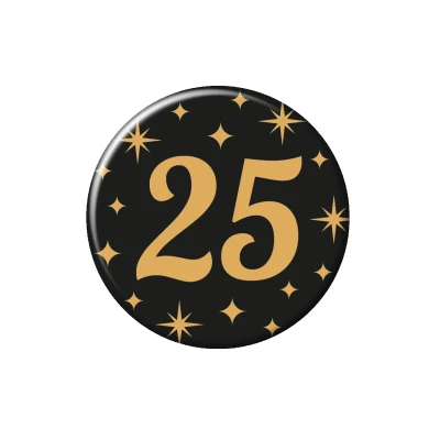 Afbeelding van Paperdreams Button Classy Party 25 jaar
