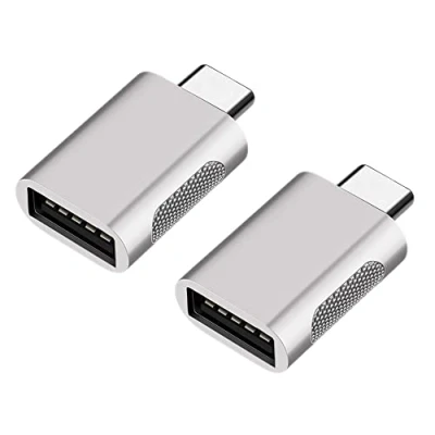 Afbeelding van Eono USB C naar adapter, 2 pack mannelijk 3.0 vrouwelijk Thunderbolt 3 vrouwelijke adapter OTG compatibel met MacBook iPad Pro Galaxy en meer Type apparaten,