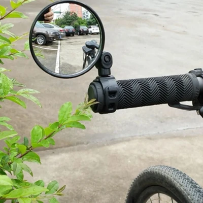 Afbeelding van Attrezzo Fietsachteruitkijkspiegel Eenvoudig bevestiging Rond Zwart