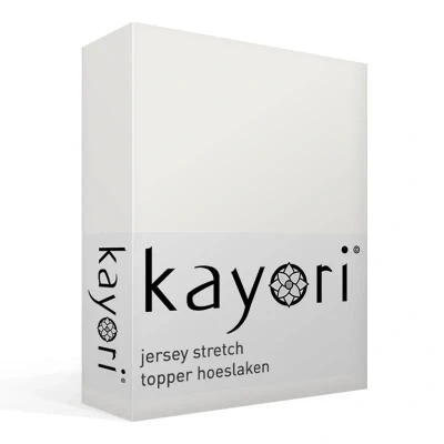 Afbeelding van Topper Hoeslaken Kayori Shizu Offwhite (Jersey) Lits Jumeaux XL (180 x 200/210/220 cm)