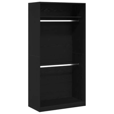 Afbeelding van vidaXL Kast Set van 2 Zwart eiken Bewerkt hout 100 x 50 200 cm