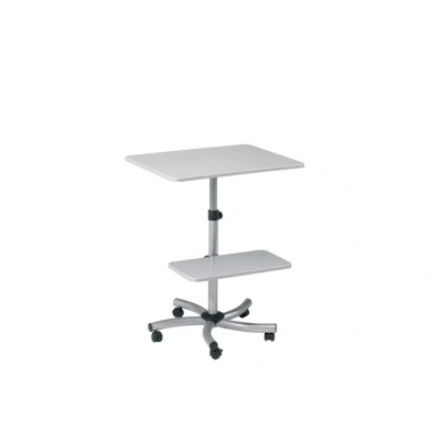 Afbeelding van Mobiele werktafel Rocada 2 verstelbare bladen melamine grijs