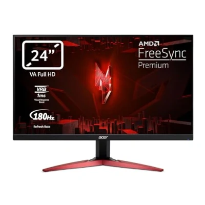 Afbeelding van Acer Nitro KG241YS3biipf 24 inch Full HD Gaming pc monitor, 180Hz (1920x1080, 16:9, FreeSync, 1ms VRB, 250 Nits, Comfyview, BluelightShield, 2 x HDMI 2.0/1xDP 1.2) kantelbare kleur zwart