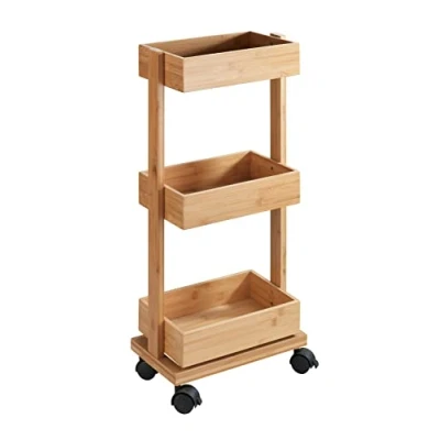 Afbeelding van WENKO Trolley Rek Tortona Badkamerkast met 3 legplanken