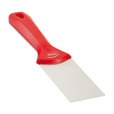 Afbeelding van Vikan Handschraper RVS 50mm Smal Rood