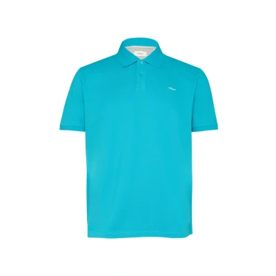 Afbeelding van s.Oliver Basic Knopfleiste Kragen STÜCK Poloshirt, Heren, Maat: 3XL, Pastelltürkis