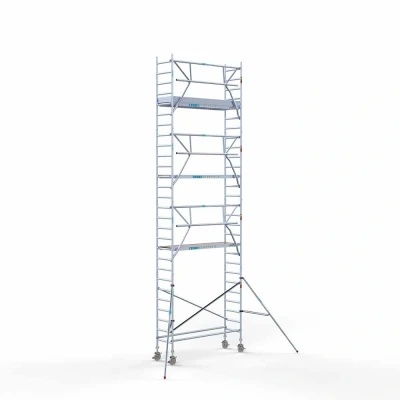 Afbeelding van Gevelvrije rolsteiger 0.75x2.50x9.20m werkhoogte &quot;houten platformen&quot;