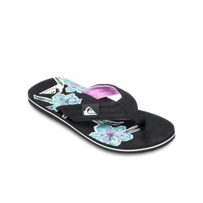 Afbeelding van Quiksilver Molokai Layback Teenslippers, Heren, Maat: 44, Black backyards Textiel