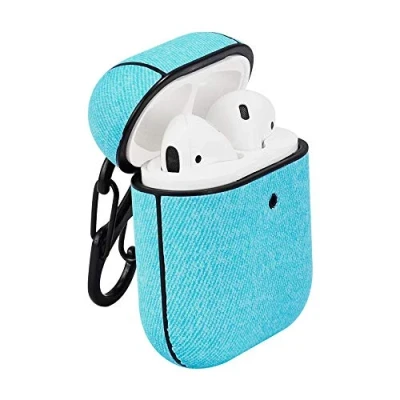 Afbeelding van TERRATEC AirBox beschermhoesje voor AirPods Fabric Lichtblauw