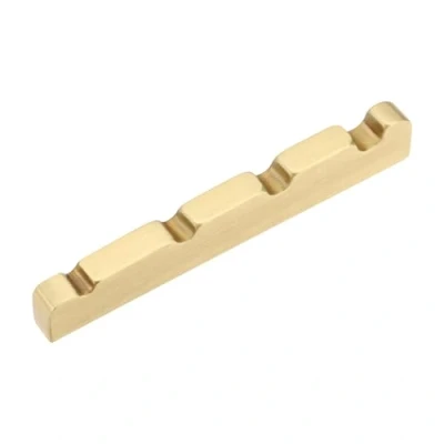 Afbeelding van ECSiNG 1 st basgitaarmoer messing basmoer 4 snarig 38 mm elektrische basgitaar platte bodem snaar moer compatibel met spatbord JAZZ bas (38 x 6,2 3 mm)