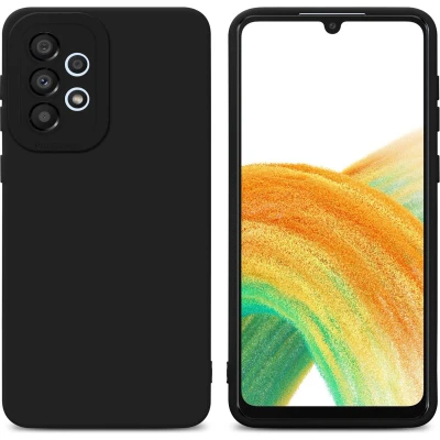 Afbeelding van Cadorabo Hoesje geschikt voor Samsung Galaxy A33 5G in Fluid ZWART Beschermhoes gemaakt van flexibel TPU silicone Cover Case