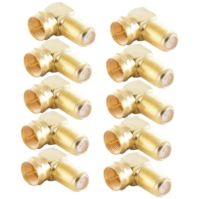 Afbeelding van Shiverpeaks BS15 301814 F adapter, haaks Verguld Aansluitingen: stekker, bus 10 stuk(s)