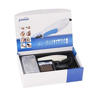 Afbeelding van Promed Emotion, elektrische nagelvijl voor manicurepedicure, professionele pedicureset, nagelverzorgingsset, nagelfrees met 40 delige accessoires, 12.000 rpm
