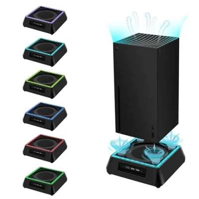 Afbeelding van Mcbazel xbox series x cooling Stand with RGB light/Adjustable function/LED Indicator/USB 3.0 /USB 2.0 Ports for