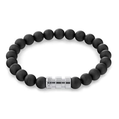Afbeelding van Calvin Klein Beaded Armband, Heren, Maat: One Size, Black